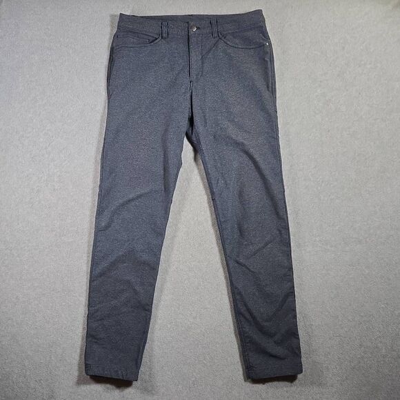 Lululemon ABC Tech Slim Fit Canvas Pants Gray LM5983S Casual Workwear Men 32xew - Picture 1 of 12